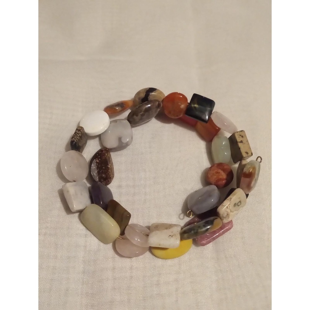 BOUTIQUE Multicolor Natural Gemstone Stretch Bracelet